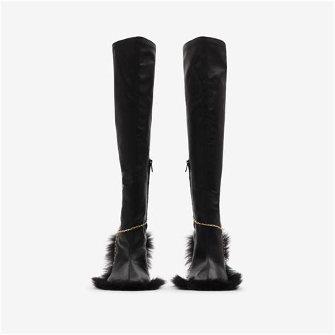 Leather Slinky Legging High Boots 